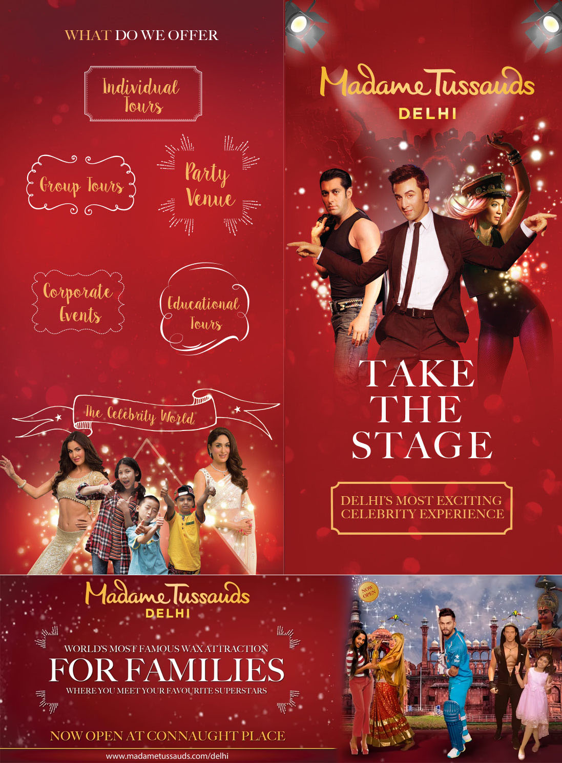 Madame Tussauds - Brochure, leaflet and social media post